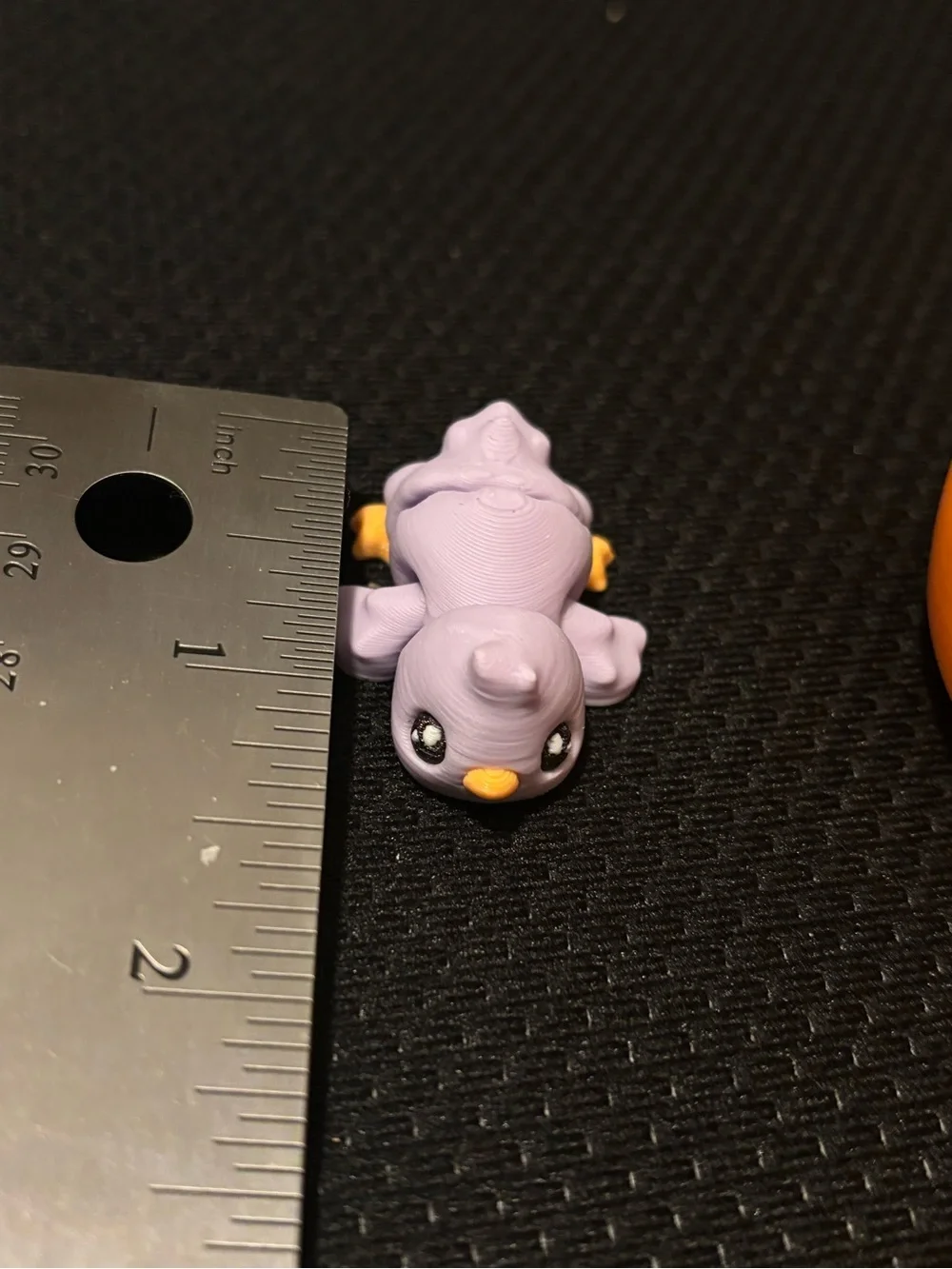 3D printed carrot container with 4 chicks